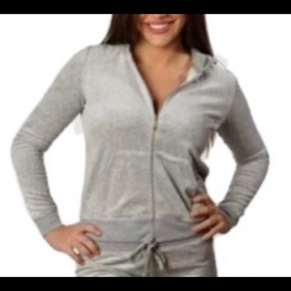 Gray Juicy Couture full zip hooded jacket